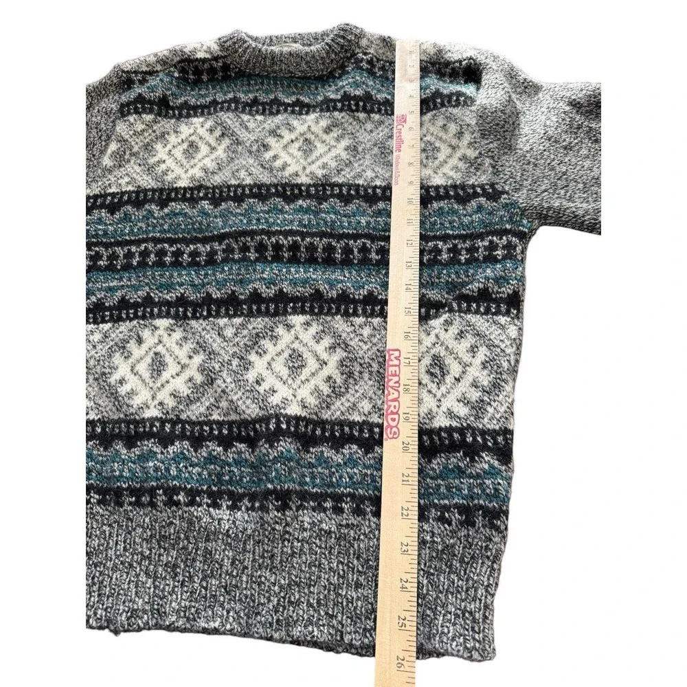 Environmental Clothing Mens Sweater Large Fair Isle‎ Wool Grandpa Academia Cabin